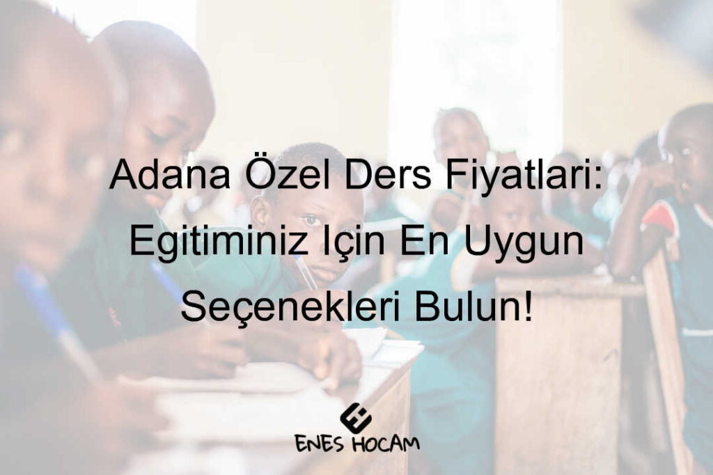 Adana özel ders fiyatları